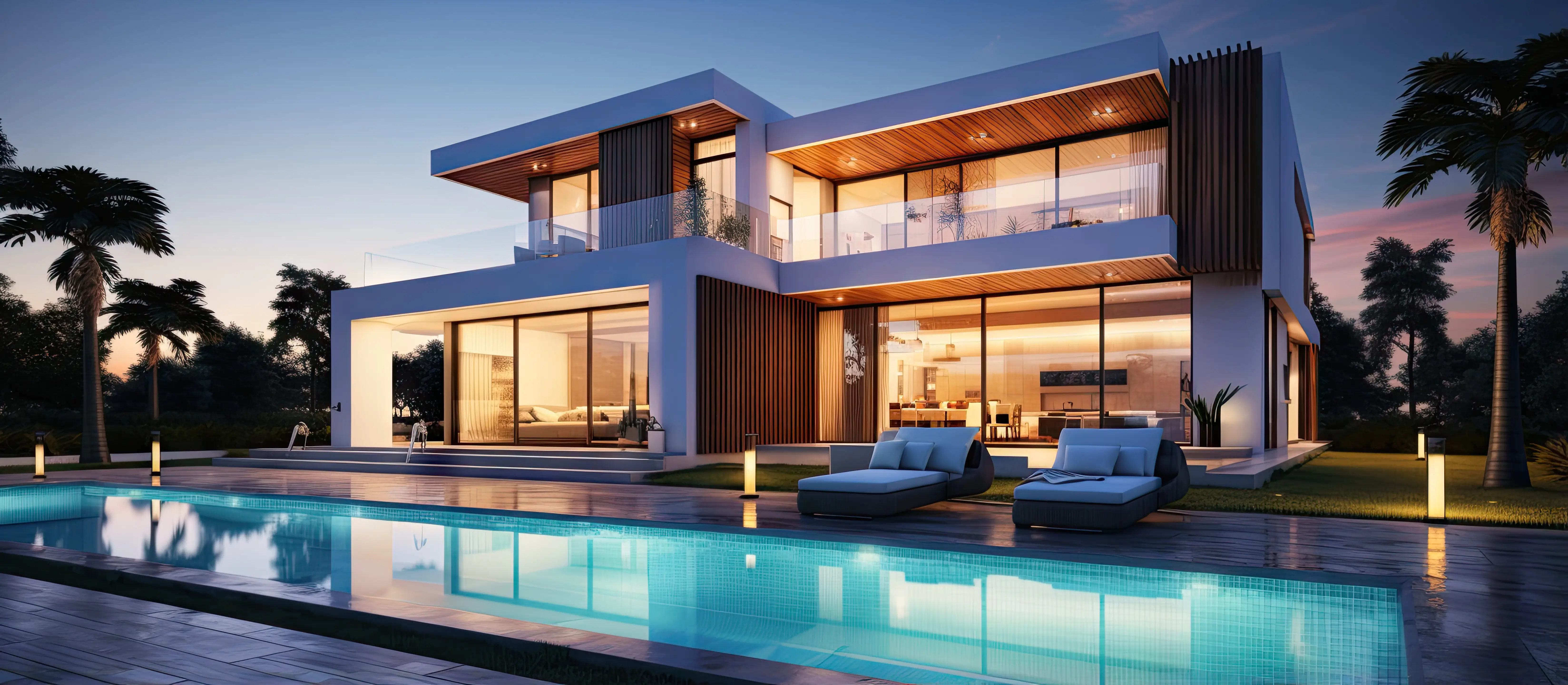 Garden and pool terrace
